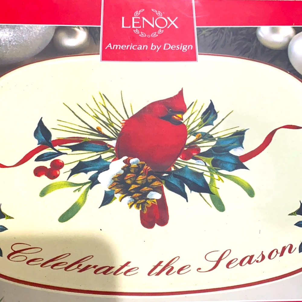 LENOX winter greetings plate